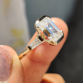 Cushion Hidden Halo Lab Grown Diamond Engagement Ring