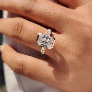 Cushion Hidden Halo Lab Grown Diamond Engagement Ring