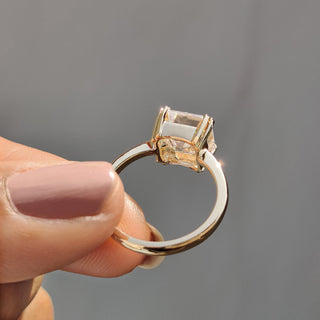 Cushion Hidden Halo Lab Grown Diamond Engagement Ring