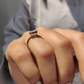 Cushion Hidden Halo Lab Grown Diamond Engagement Ring