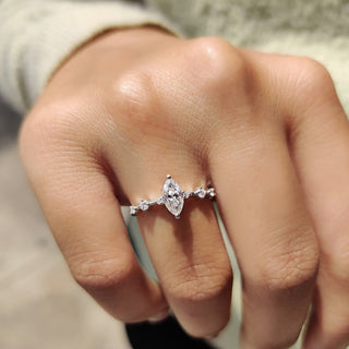 Cushion Hidden Halo Lab Grown Diamond Engagement Ring