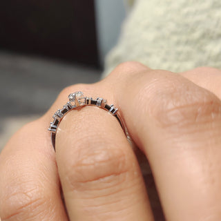 Cushion Hidden Halo Lab Grown Diamond Engagement Ring