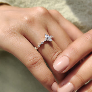 Cushion Hidden Halo Lab Grown Diamond Engagement Ring