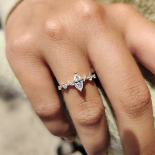 Cushion Hidden Halo Lab Grown Diamond Engagement Ring