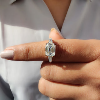 Cushion Hidden Halo Lab Grown Diamond Engagement Ring