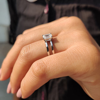 Cushion Hidden Halo Lab Grown Diamond Engagement Ring