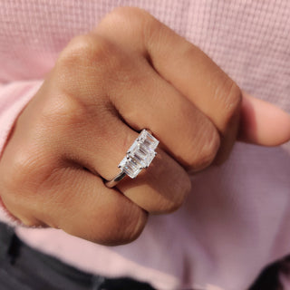 Cushion Hidden Halo Lab Grown Diamond Engagement Ring