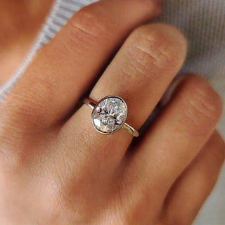 Cushion Hidden Halo Lab Grown Diamond Engagement Ring