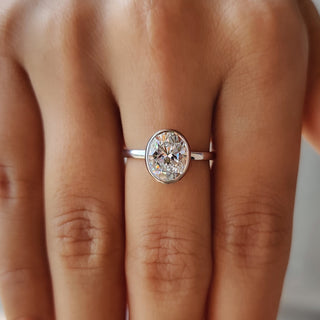 Cushion Hidden Halo Lab Grown Diamond Engagement Ring