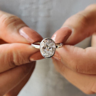 Cushion Hidden Halo Lab Grown Diamond Engagement Ring