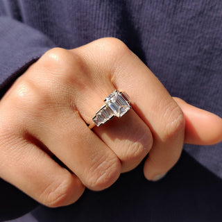Cushion Hidden Halo Lab Grown Diamond Engagement Ring