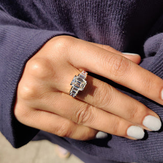 Cushion Hidden Halo Lab Grown Diamond Engagement Ring