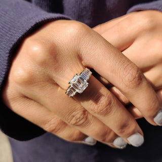 Cushion Hidden Halo Lab Grown Diamond Engagement Ring