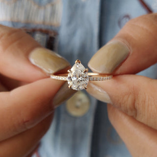 Cushion Hidden Halo Lab Grown Diamond Engagement Ring