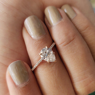 Cushion Hidden Halo Lab Grown Diamond Engagement Ring