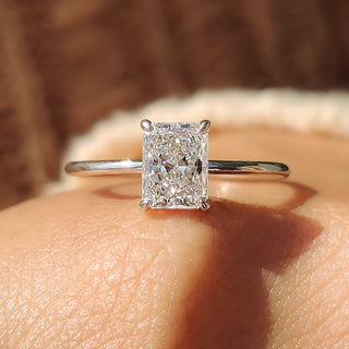 Cushion Hidden Halo Lab Grown Diamond Engagement Ring