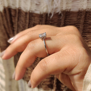 Cushion Hidden Halo Lab Grown Diamond Engagement Ring