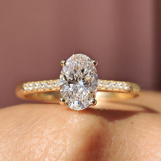 Cushion Hidden Halo Lab Grown Diamond Engagement Ring