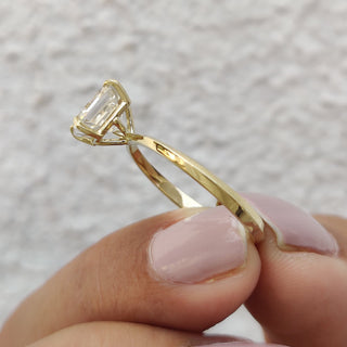 Cushion Hidden Halo Lab Grown Diamond Engagement Ring