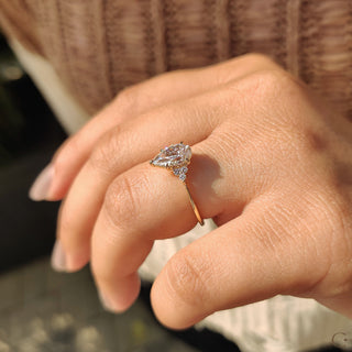 Cushion Hidden Halo Lab Grown Diamond Engagement Ring
