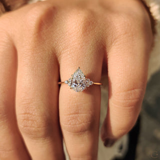 Cushion Hidden Halo Lab Grown Diamond Engagement Ring
