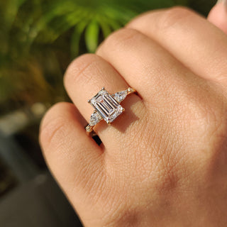 Cushion Hidden Halo Lab Grown Diamond Engagement Ring