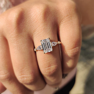 Cushion Hidden Halo Lab Grown Diamond Engagement Ring