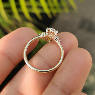 Cushion Hidden Halo Lab Grown Diamond Engagement Ring