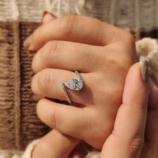 Cushion Hidden Halo Lab Grown Diamond Engagement Ring