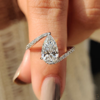 Cushion Hidden Halo Lab Grown Diamond Engagement Ring