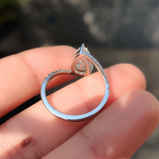 Cushion Hidden Halo Lab Grown Diamond Engagement Ring
