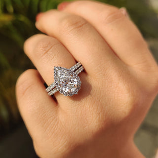 Cushion Hidden Halo Lab Grown Diamond Engagement Ring