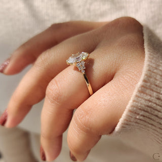 Cushion Hidden Halo Lab Grown Diamond Engagement Ring