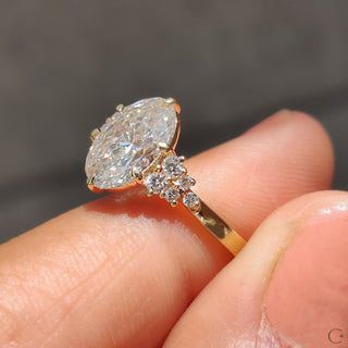 Cushion Hidden Halo Lab Grown Diamond Engagement Ring