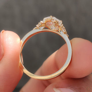Cushion Hidden Halo Lab Grown Diamond Engagement Ring