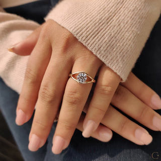 Cushion Hidden Halo Lab Grown Diamond Engagement Ring