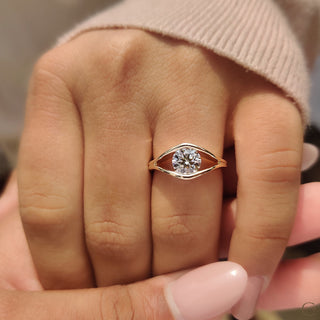 Cushion Hidden Halo Lab Grown Diamond Engagement Ring