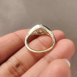 Cushion Hidden Halo Lab Grown Diamond Engagement Ring