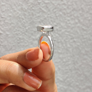 Cushion Hidden Halo Lab Grown Diamond Engagement Ring