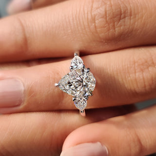 Cushion Hidden Halo Lab Grown Diamond Engagement Ring