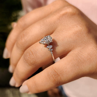 Cushion Hidden Halo Lab Grown Diamond Engagement Ring