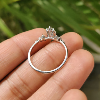 Cushion Hidden Halo Lab Grown Diamond Engagement Ring