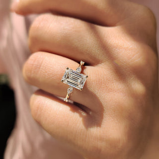 Cushion Hidden Halo Lab Grown Diamond Engagement Ring