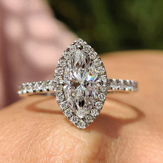 Cushion Hidden Halo Lab Grown Diamond Engagement Ring