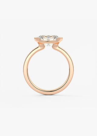 Oval Solitaire With Raised Basket Gallery Lab Grown Diamond Engagement Ring