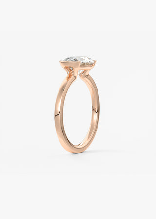 Oval Solitaire With Raised Basket Gallery Lab Grown Diamond Engagement Ring