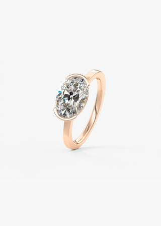Oval Solitaire With Raised Basket Gallery Lab Grown Diamond Engagement Ring