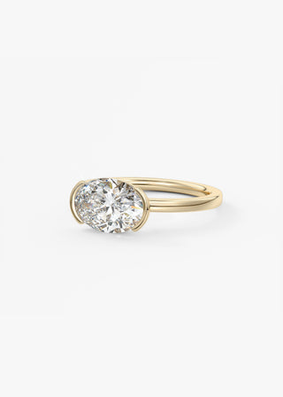 Oval Solitaire With Raised Basket Gallery Lab Grown Diamond Engagement Ring