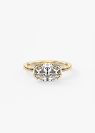 Oval Solitaire With Raised Basket Gallery Lab Grown Diamond Engagement Ring