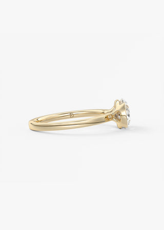 Oval Solitaire With Raised Basket Gallery Lab Grown Diamond Engagement Ring